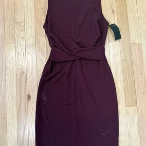 Free Press Deep Burgundy Backless Dress
